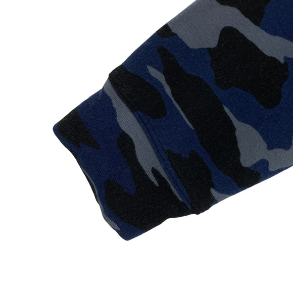 Athleta Sweatshirt Womens Large Blue Camouflage Long Sleeve Crew Neck Pullover - Picture 5 of 11